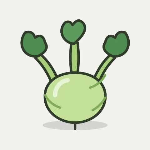 Illustratie van koolrabi