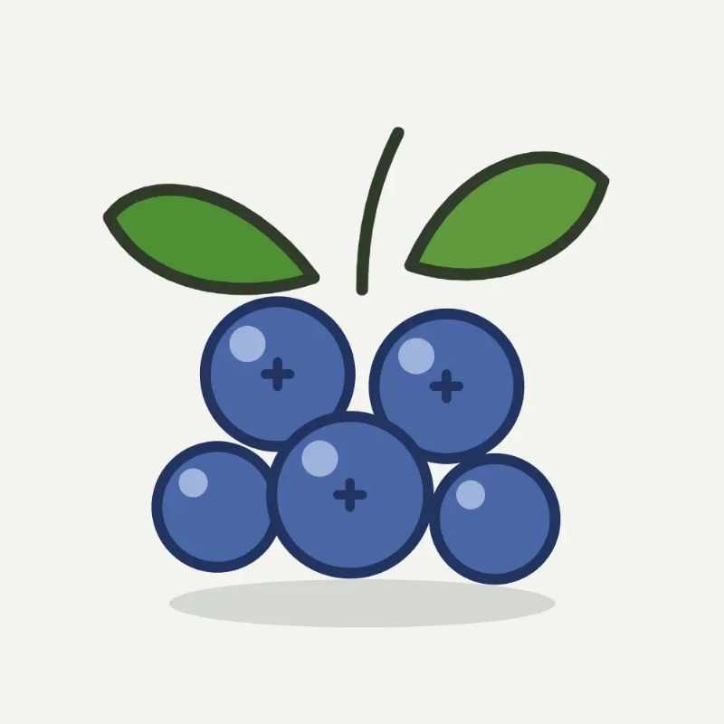 Illustratie van blauwe bes