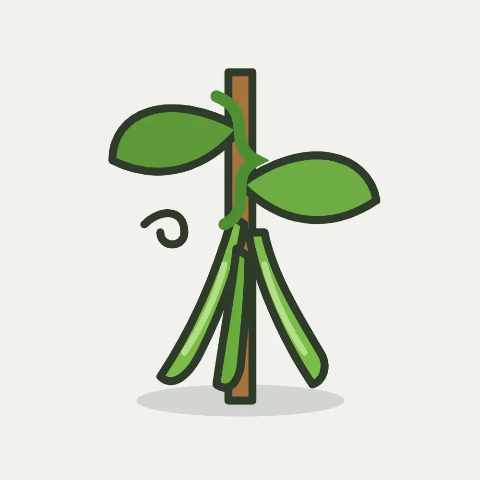 Illustratie van stokboon